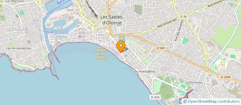localisation de l'entreprise LES PIRONS à LES SABLES D'OLONNE