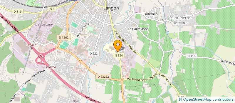 localisation de l'entreprise LES PIS CURIEUX  LANGON