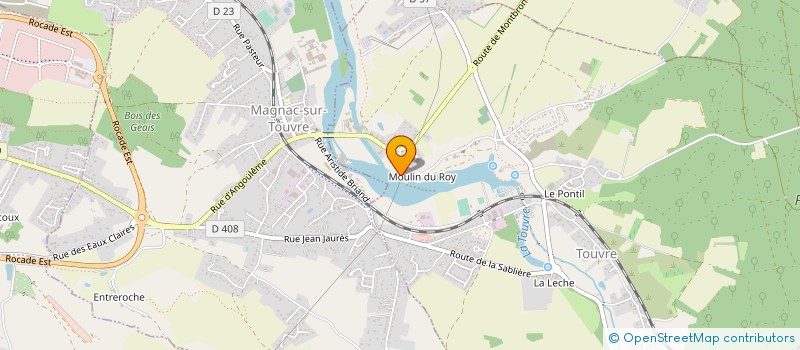localisation de l'entreprise LES PISCICULTURES BELLET à TOUVRE