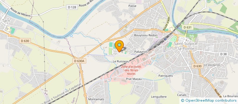 localisation de l'entreprise LES PISCINES CHIC  SAINT-SULPICE-LA-POINTE