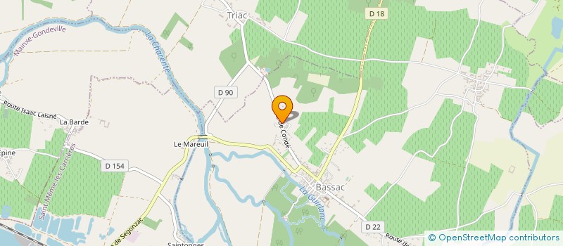 localisation de l'entreprise LES PISCINES DE CHARENTE à BASSAC