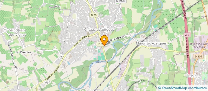 localisation de l'entreprise LES PISCINES DOREES  CHAZAY-D'AZERGUES