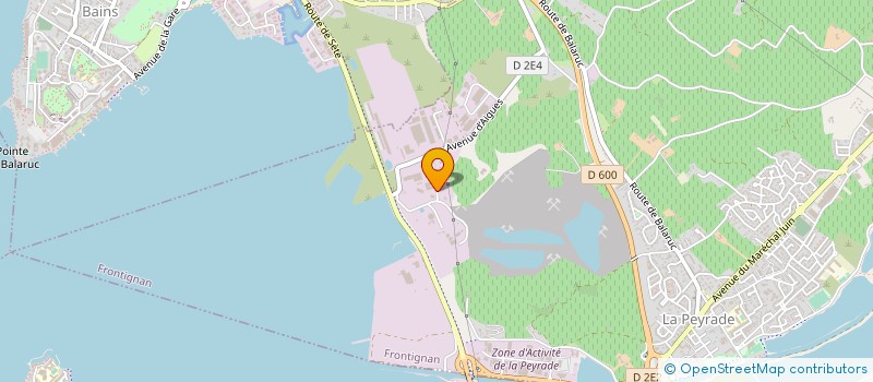 localisation de l'entreprise LES PISCINES DU SOLEIL  FRONTIGNAN