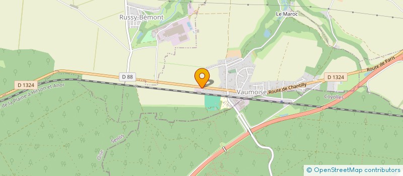 localisation de l'entreprise LES PISCINES DU VALOIS  VAUMOISE