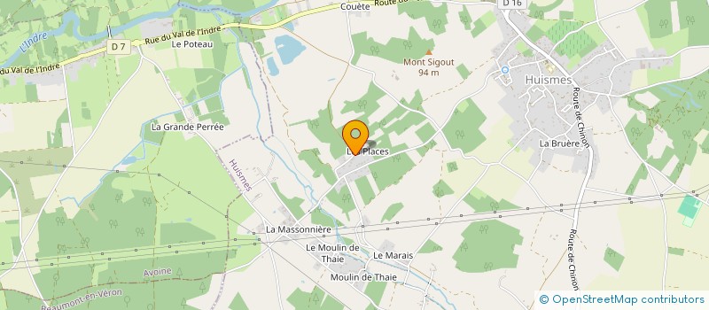 localisation de l'entreprise LES PISTARDS DU CHINONAIS  HUISMES