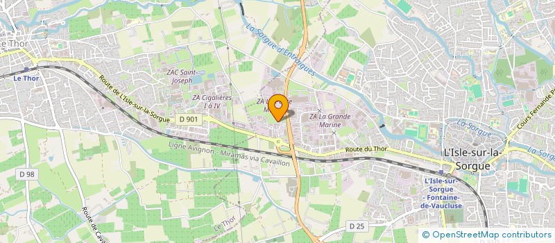 localisation de l'entreprise LES PISTES BLEUES  L'ISLE-SUR-LA-SORGUE