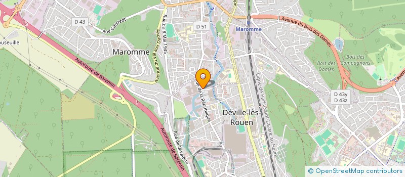 localisation de l'entreprise LES PISTES D 'ARIANE  DEVILLE-LES-ROUEN