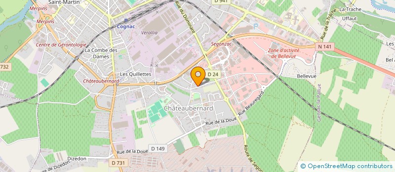 localisation de l'entreprise LES PITCHOUNES à CHATEAUBERNARD