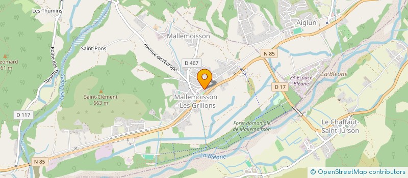 localisation de l'entreprise LES PITCHOUNETS  MALLEMOISSON