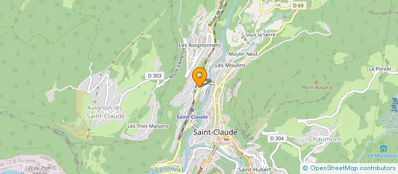 localisation de l'entreprise LES PITCHOUNETTES  SAINT-CLAUDE