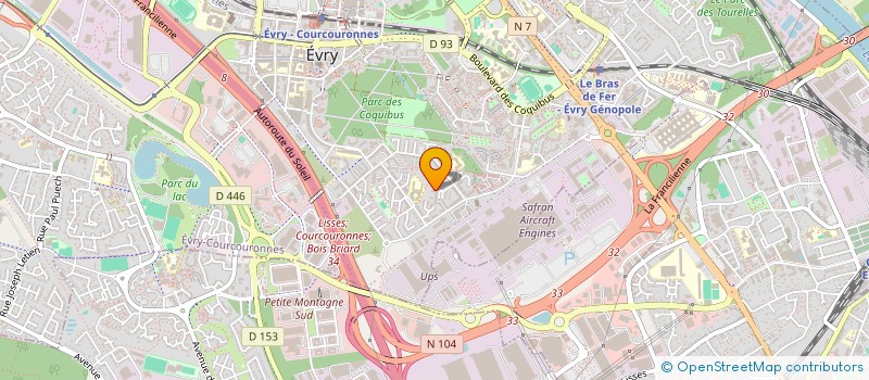 localisation de l'entreprise LES PITCHOUNS D'EVRY à EVRY-COURCOURONNES