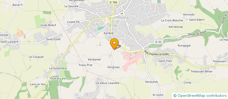 localisation de l'entreprise LES PIVOINES  PLOUHA