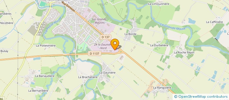 localisation de l'entreprise LES PIVOINES à MONTAIGU-VENDEE