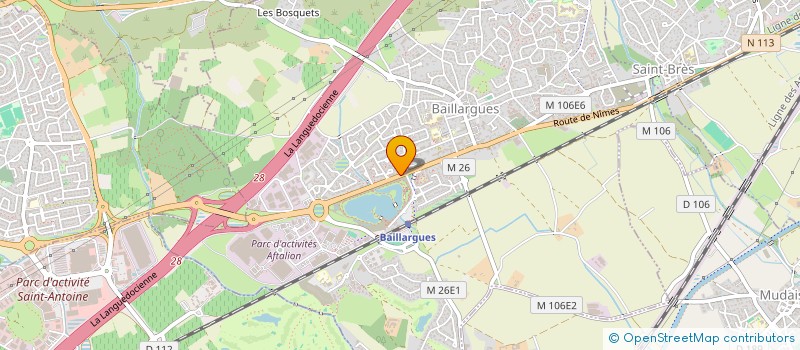 localisation de l'entreprise LES PIVOINES à BAILLARGUES