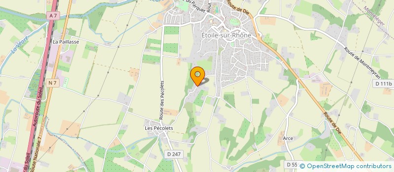 localisation de l'entreprise LES PIVOINES ROUGES  ETOILE-SUR-RHONE