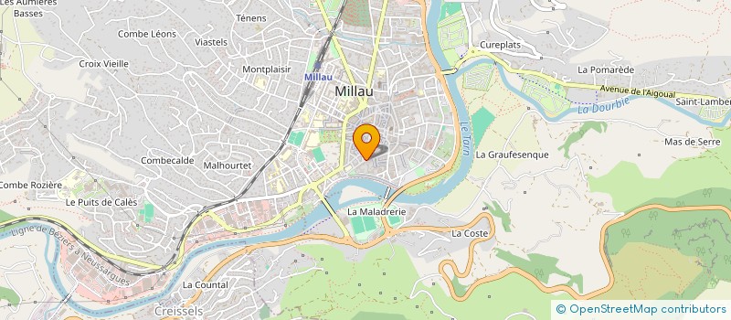 localisation de l'entreprise LES PIZZAS D'ERWAN  MILLAU