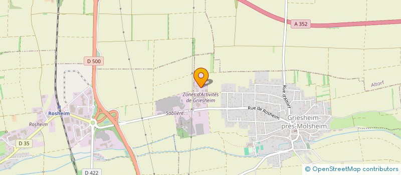 localisation de l'entreprise LES PLACAGES DU RHIN  GRIESHEIM-PRES-MOLSHEIM