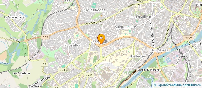 localisation de l'entreprise LES PLACES à LIMOGES
