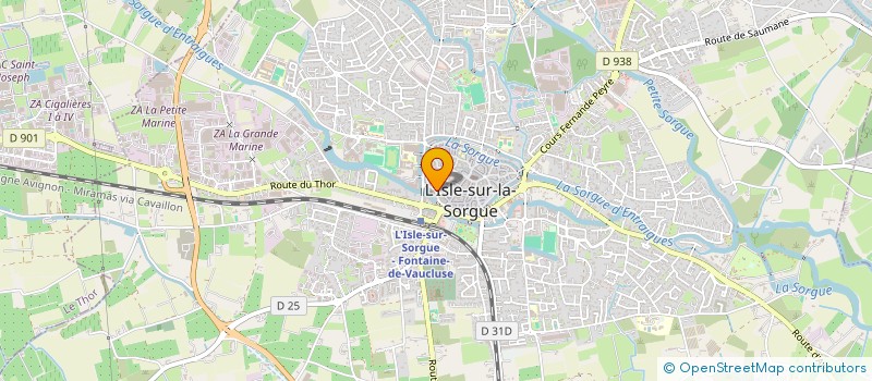 localisation de l'entreprise LES PLAFONDS DE L'ISLE à L ISLE SUR LA SORGUE