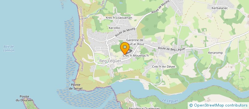 localisation de l'entreprise LES PLAGES DE BEG LEGUER à LANNION