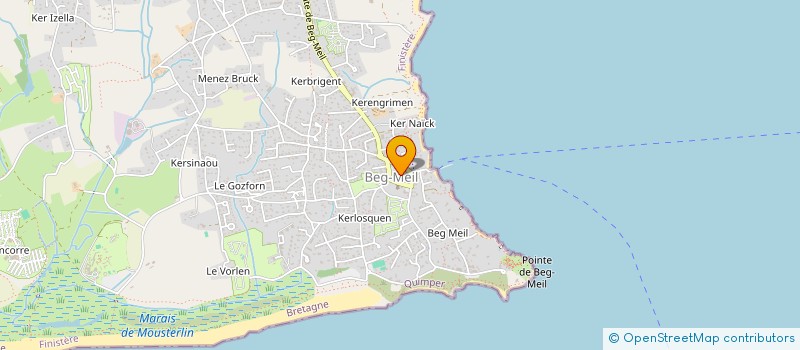 localisation de l'entreprise LES PLAGES DE BEG MEIL à FOUESNANT