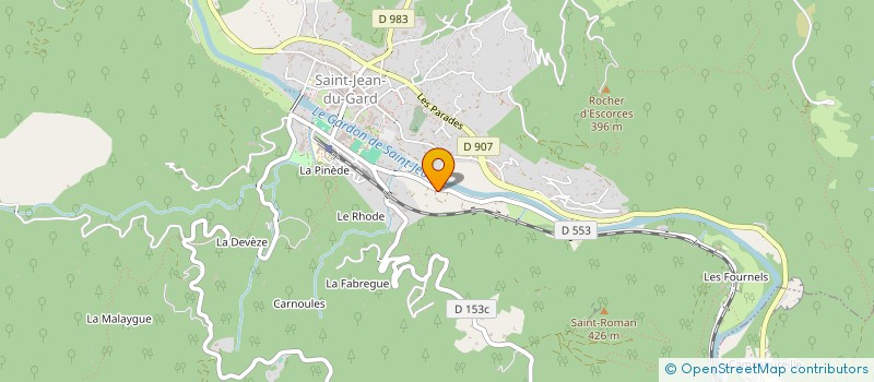 localisation de l'entreprise LES PLAINES à SAINT-JEAN-DU-GARD