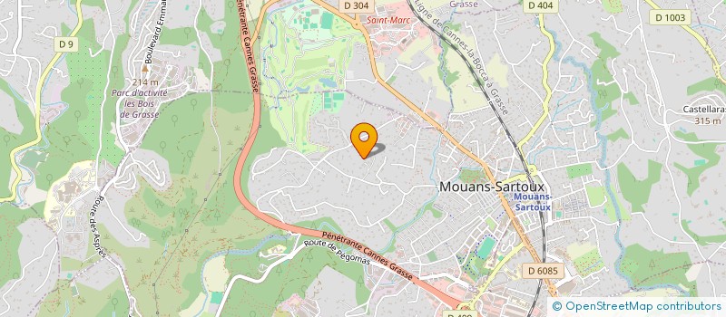 localisation de l'entreprise LES PLAINES DE MOUANS à MOUANS-SARTOUX