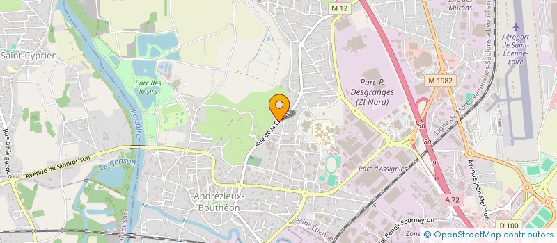 localisation de l'entreprise LES PLAINES NORD à ANDREZIEUX-BOUTHEON