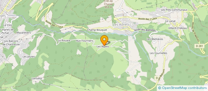 localisation de l'entreprise LES PLAINS  LES ADRETS