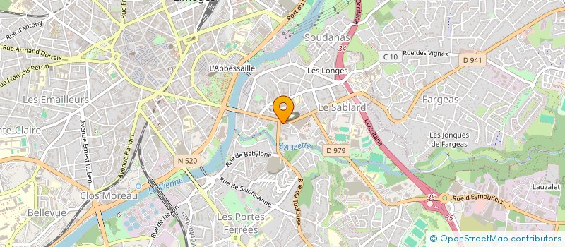 localisation de l'entreprise LES PLAISIRS D'ALINE à LIMOGES