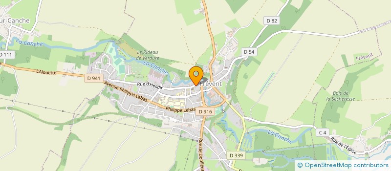 localisation de l'entreprise LES PLAISIRS DU CHINEUR  FREVENT