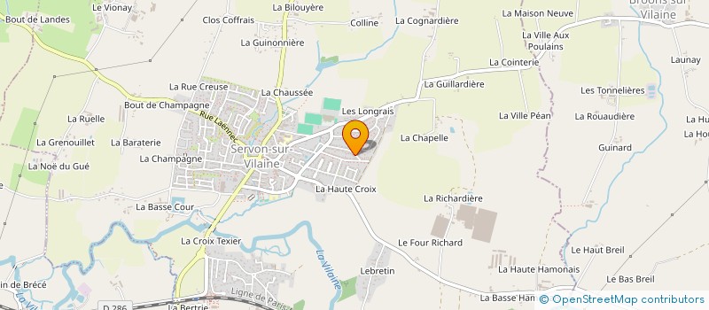 localisation de l'entreprise LES PLAISIRS DU VIN DE SERVON SUR VILAINE à SERVON-SUR-VILAINE