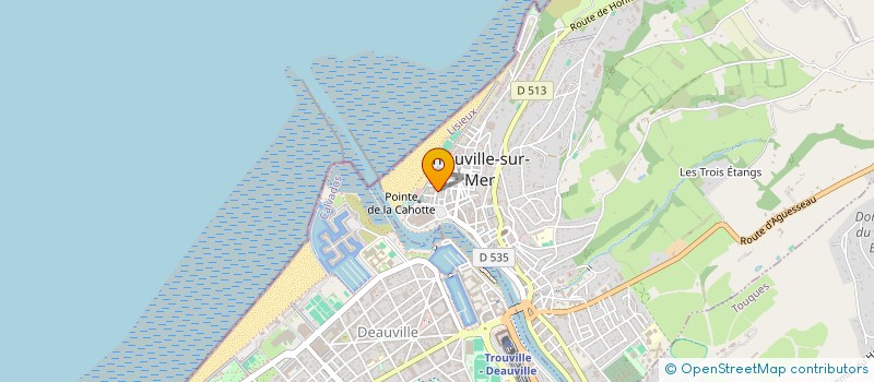 localisation de l'entreprise LES PLANCHES à TROUVILLE-SUR-MER
