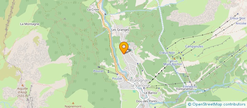 localisation de l'entreprise LES PLANCHES  PRALOGNAN-LA-VANOISE