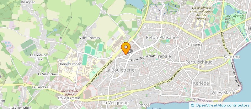 localisation de l'entreprise LES PLANTES A N'GOULE  SAINT-NAZAIRE