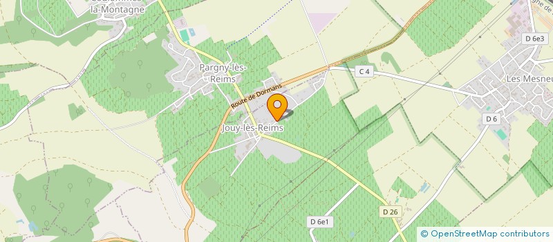 localisation de l'entreprise LES PLANTES DE LEVIE  JOUY-LES-REIMS