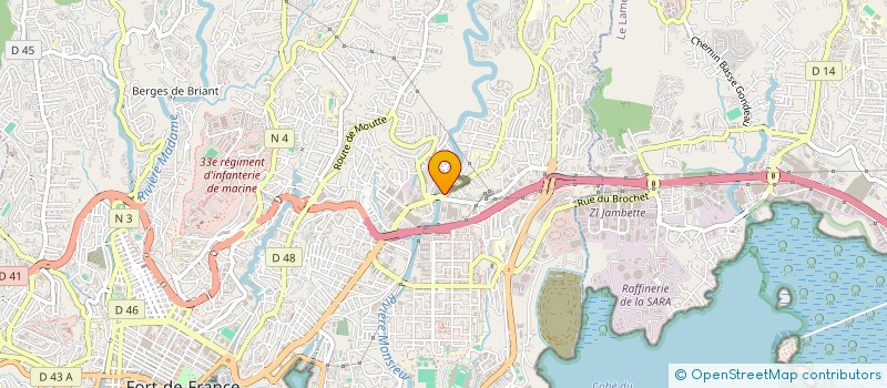 localisation de l'entreprise LES PLANTS D'OLIVIER  FORT-DE-FRANCE