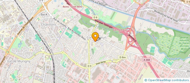 localisation de l'entreprise LES PLANTS DE CHENES  CORMONTREUIL