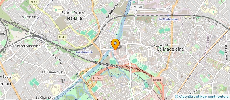 localisation de l'entreprise LES PLAQUISTES DU NORD à LA MADELEINE
