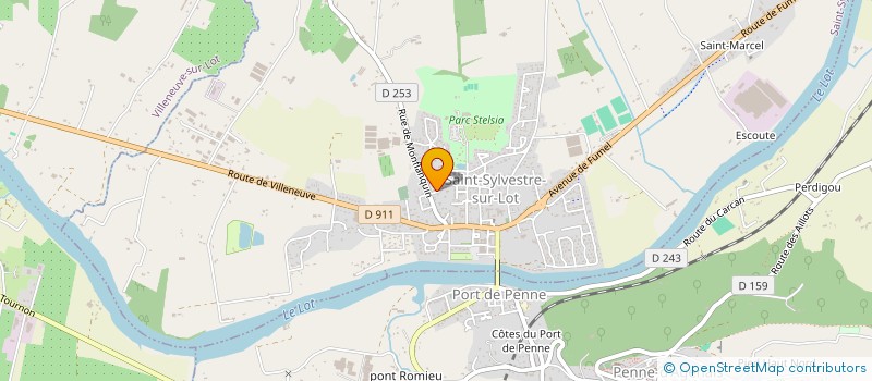 localisation de l'entreprise LES PLAQUISTES REUNIS  SAINT-SYLVESTRE-SUR-LOT