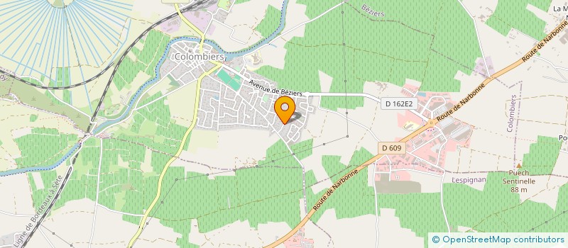 localisation de l'entreprise LES PLASTIQUES 2 à COLOMBIERS