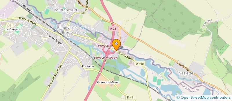 localisation de l'entreprise LES PLASTIQUES DE HAUTE NORMANDIE à BLANGY-SUR-BRESLE