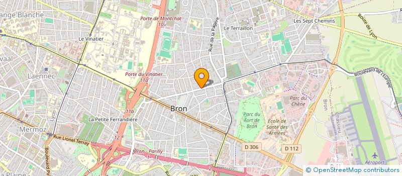 localisation de l'entreprise LES PLATANES à BRON