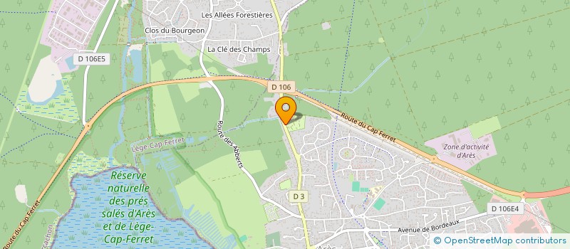 localisation de l'entreprise LES PLATANES à ARES