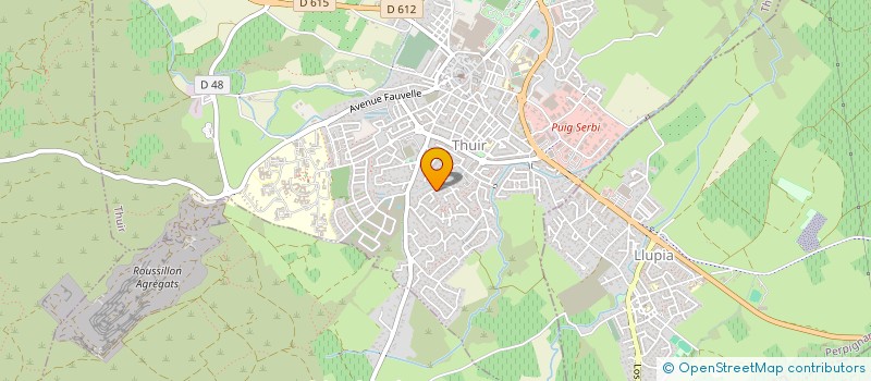 localisation de l'entreprise LES PLATANES  THUIR