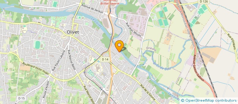 localisation de l'entreprise LES PLATANES à OLIVET