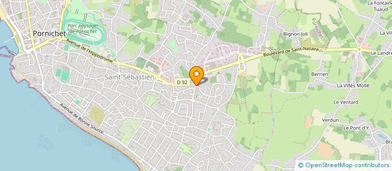 localisation de l'entreprise LES PLATANES à PORNICHET