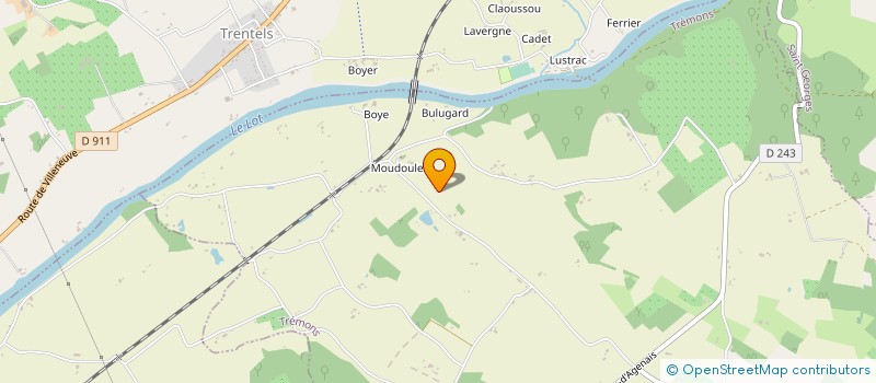 localisation de l'entreprise LES PLATANES  TREMONS