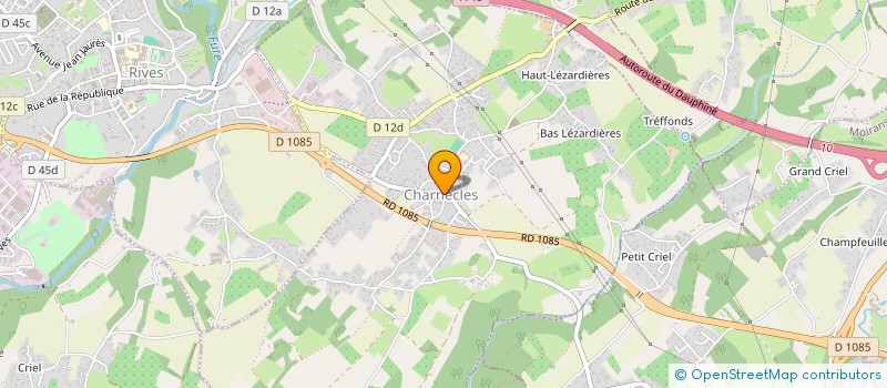 localisation de l'entreprise LES PLATANES  CHARNECLES