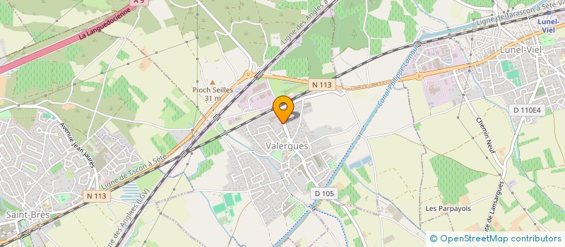 localisation de l'entreprise LES PLATANES  VALERGUES